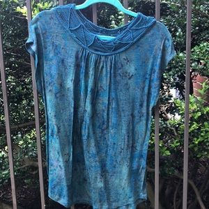 NEW Lucky Brand Blue & Green blouse